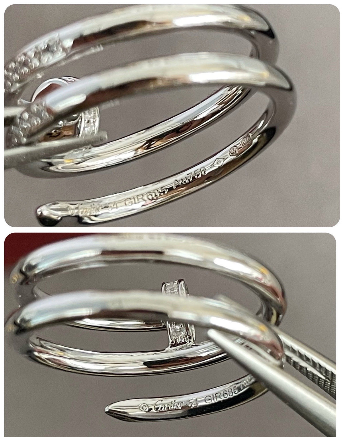 [Avelora Jewelry ]LOVE Triple-Row Full Pave Nail Ring