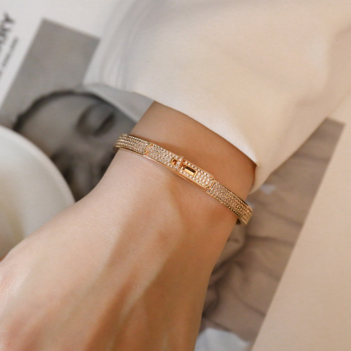 [Avelora Jewelry ]KELLY BRACELET DIAMOND PAVED