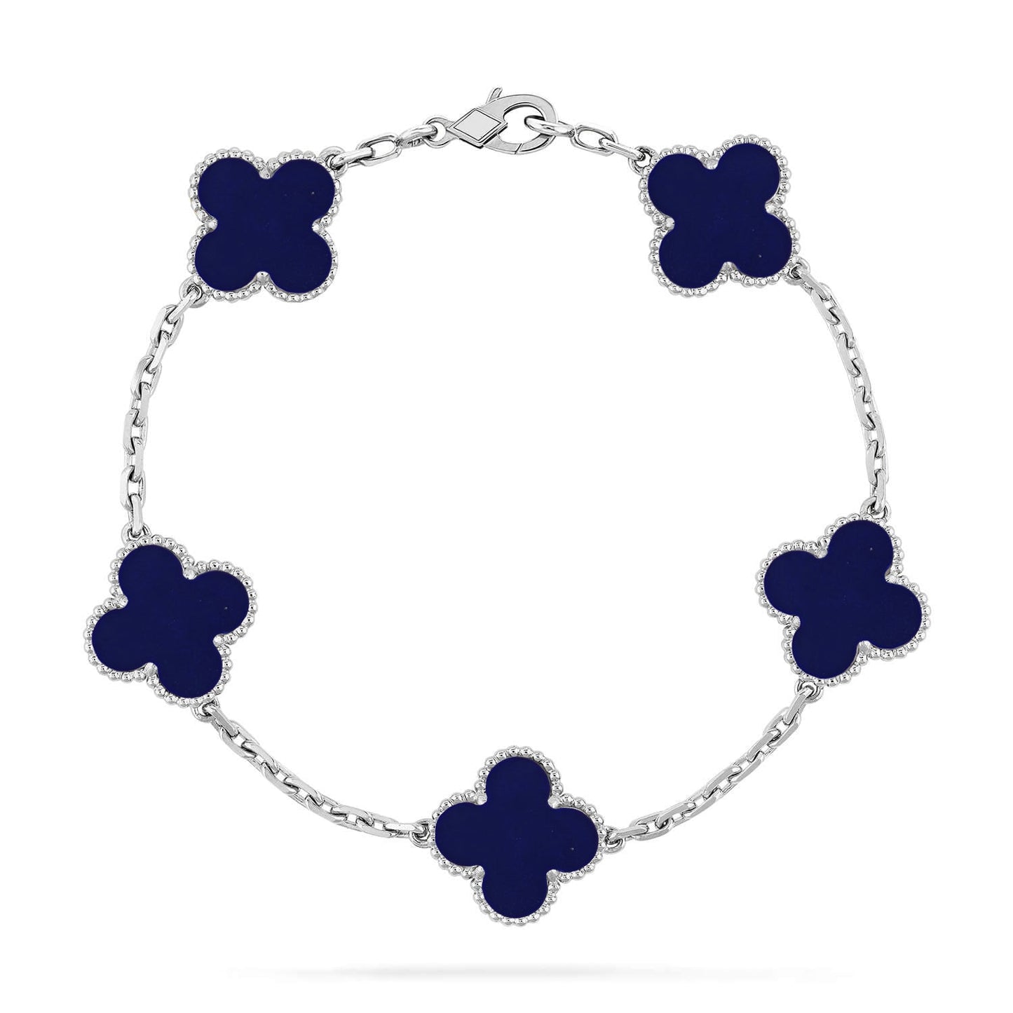 [Avelora]LUCKY CLOVER 5-MOTIF BRACELET - LAPIS LAZULI COLLECTION