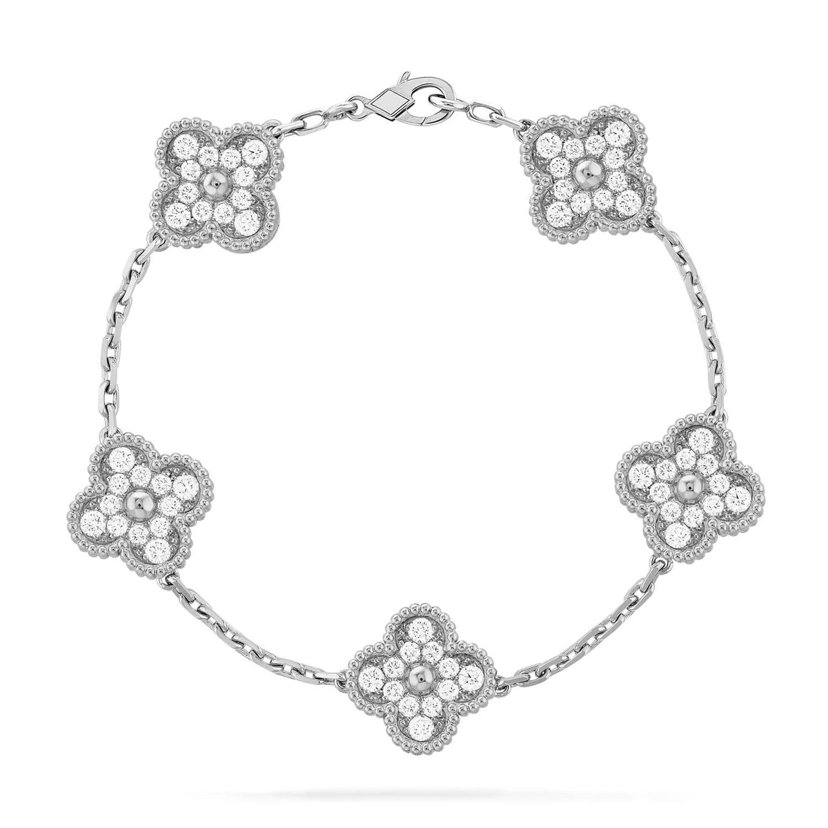 [Avelora Jewelry ] CLOVER 5 MOTIF FULL DIAMOND BRACELET COLLECTION