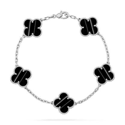 [Avelora]LUCKY CLOVER 5-MOTIF BRACELET - PULSE STONE COLLECTION