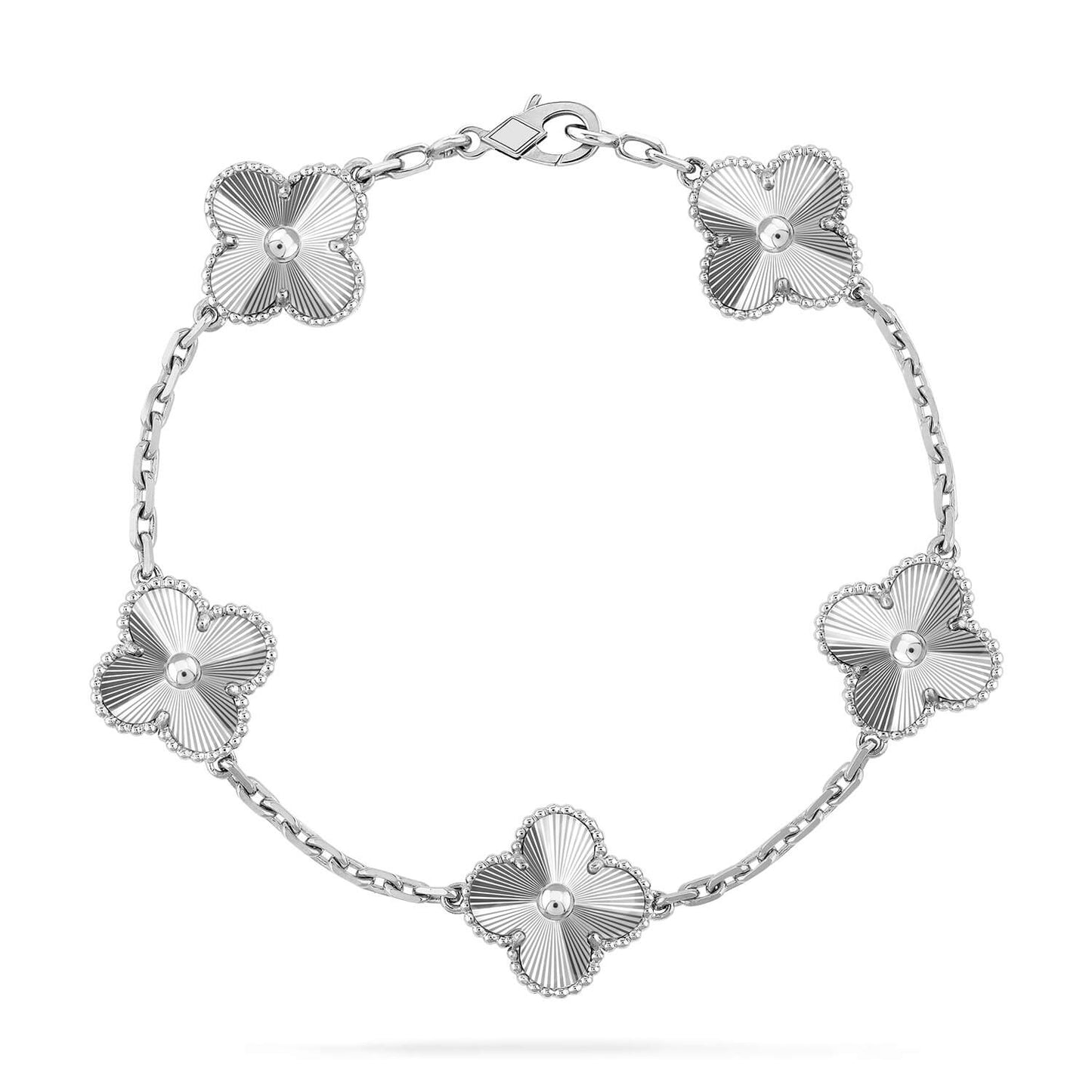 [Avelora]LUCKY CLOVER 5-MOTIF BRACELET - LASER COLLECTION