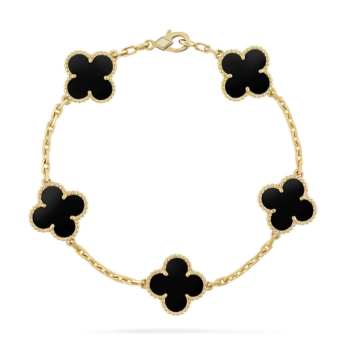 [Avelora Jewelry ] CLOVER 5 MOTIF ONYXS BRACELET COLLECTION