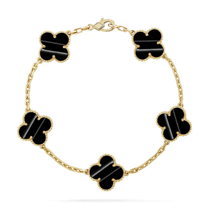 [Avelora]LUCKY CLOVER 5-MOTIF BRACELET - PULSE STONE COLLECTION