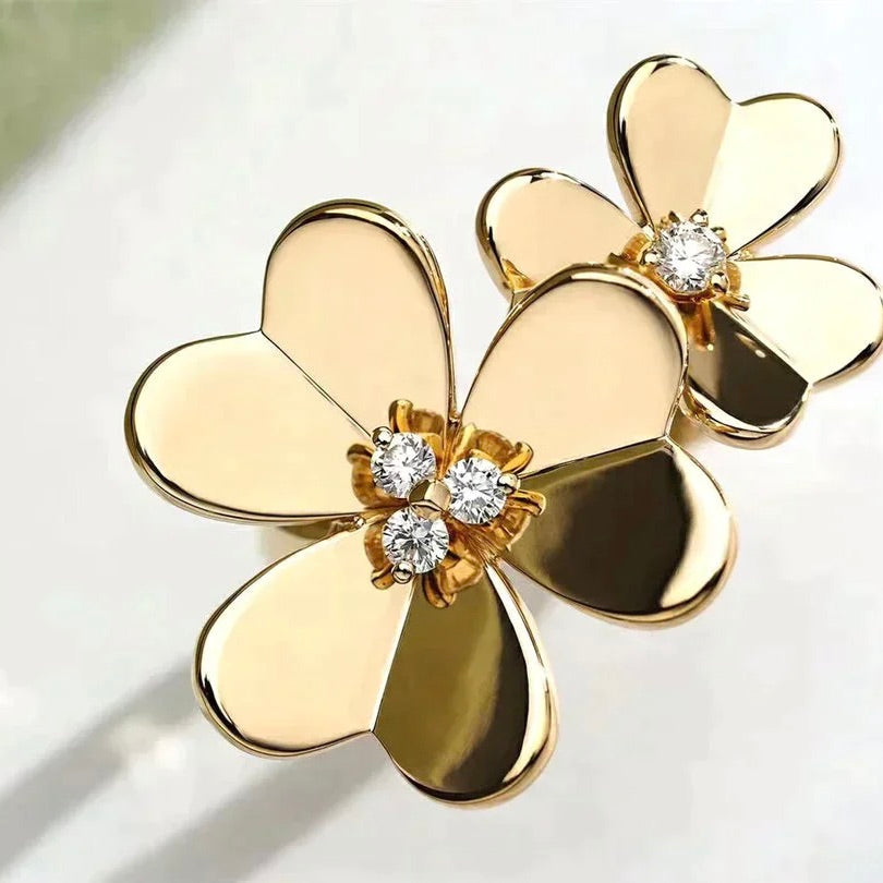 [Avelora Jewelry ]CLOVER COMOS GOLD DIAMOND RING