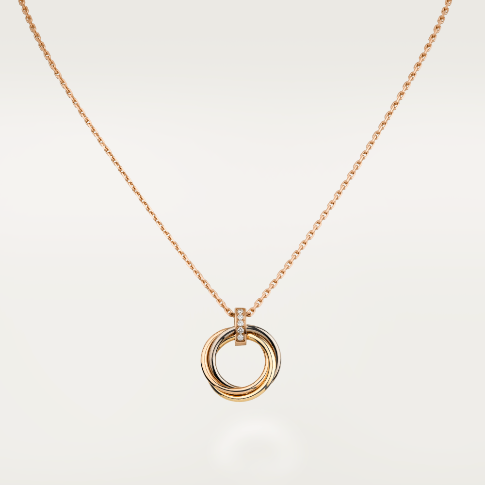 [Avelora Jewelry ]TRINITY NECKLACE GOLD  DIAMONDS