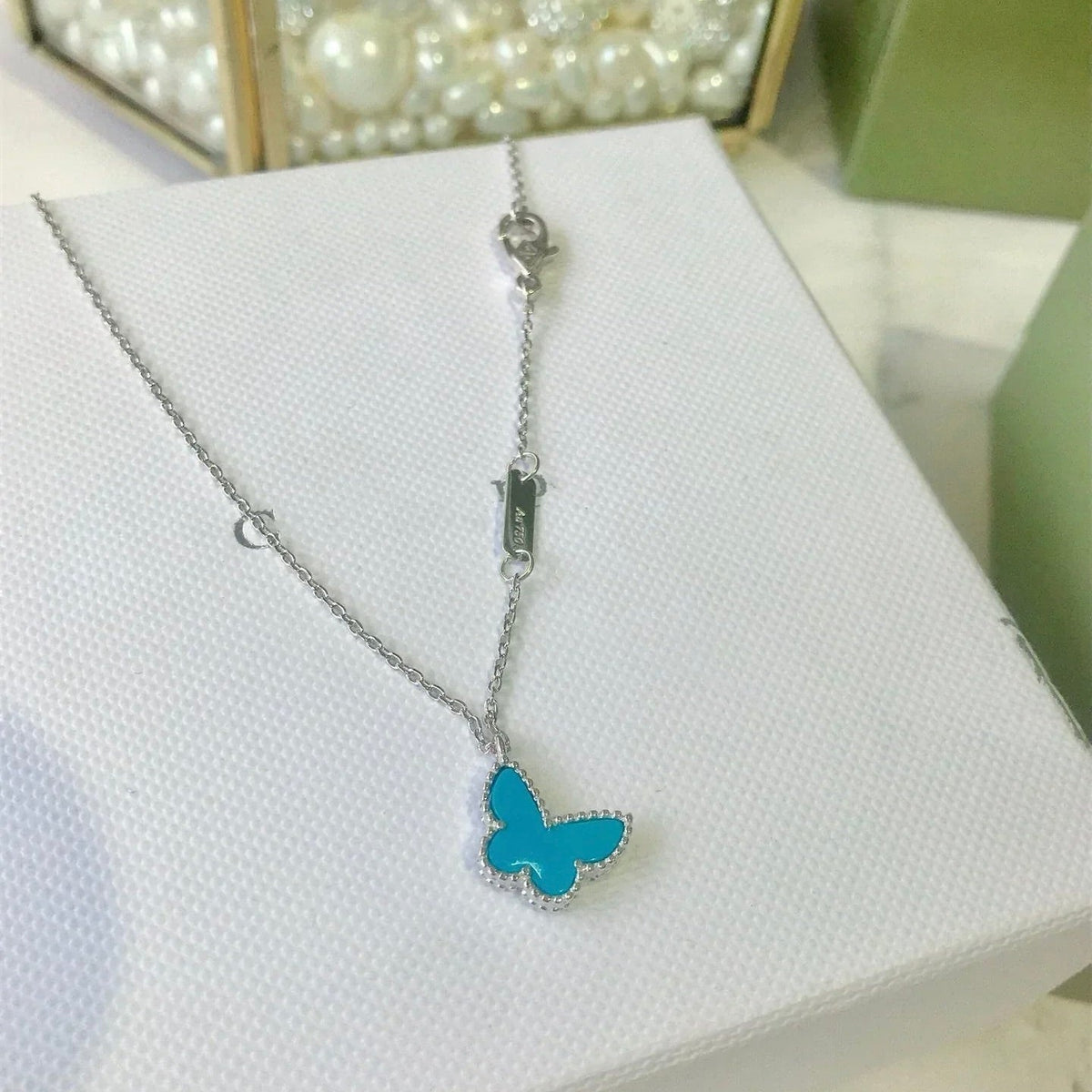 [Avelora Jewelry ]BUTTERFLY TURQUOISE BUTTERFLY BRACELET SILVER