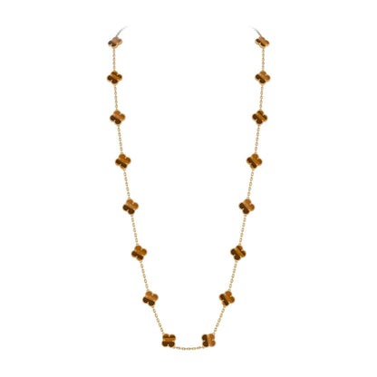 [Avelora]CLASSIC 20-MOTIF LUCKY CLOVER LONG NECKLACE GOLD COLLECTION