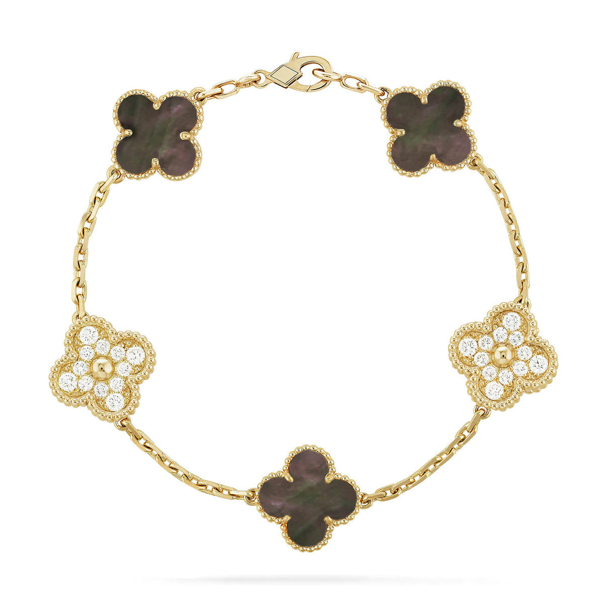 [Avelora Jewelry ] CLOVER 5 MOTIF GRAY MOP BRACELET COLLECTION