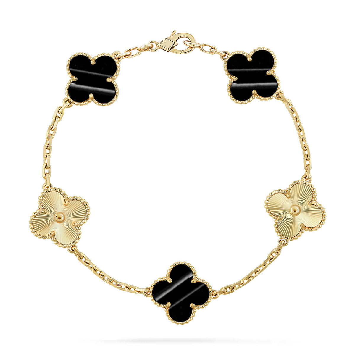 [Avelora]LUCKY CLOVER 5-MOTIF BRACELET - PULSE STONE COLLECTION
