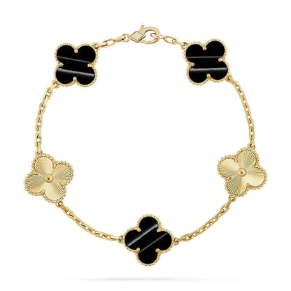 [Avelora]LUCKY CLOVER 5-MOTIF BRACELET - PULSE STONE COLLECTION