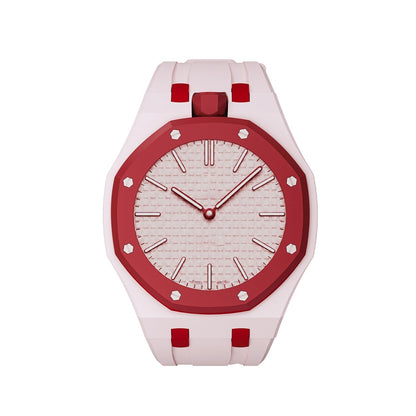 [Avelora]OAK POP EXCLUSIVE PINK AND RED SILICONE STRAP