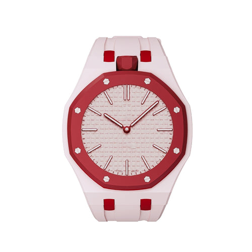 [Avelora]OAK POP EXCLUSIVE PINK AND RED SILICONE STRAP