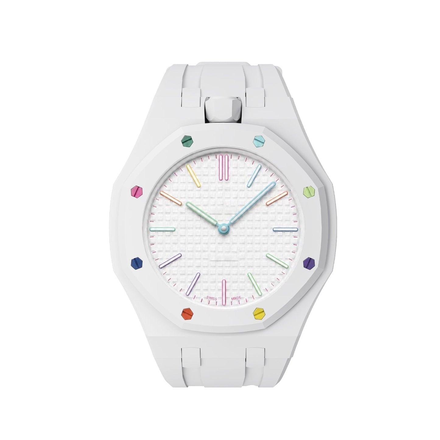 [Avelora]OAK POP EXCLUSIVE  WHITE SILICONE STRAP