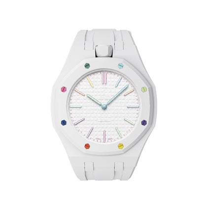 [Avelora]OAK POP EXCLUSIVE  WHITE SILICONE STRAP