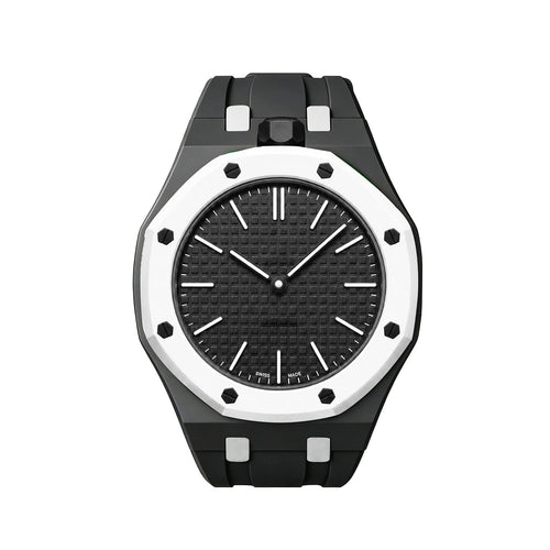 [Avelora]OAK POP EXCLUSIVE BLACK AND WHITE SILICONE STRAP