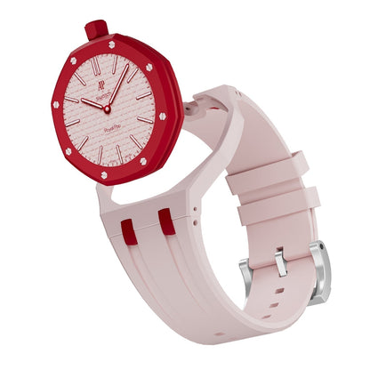 [Avelora]OAK POP EXCLUSIVE PINK AND RED SILICONE STRAP