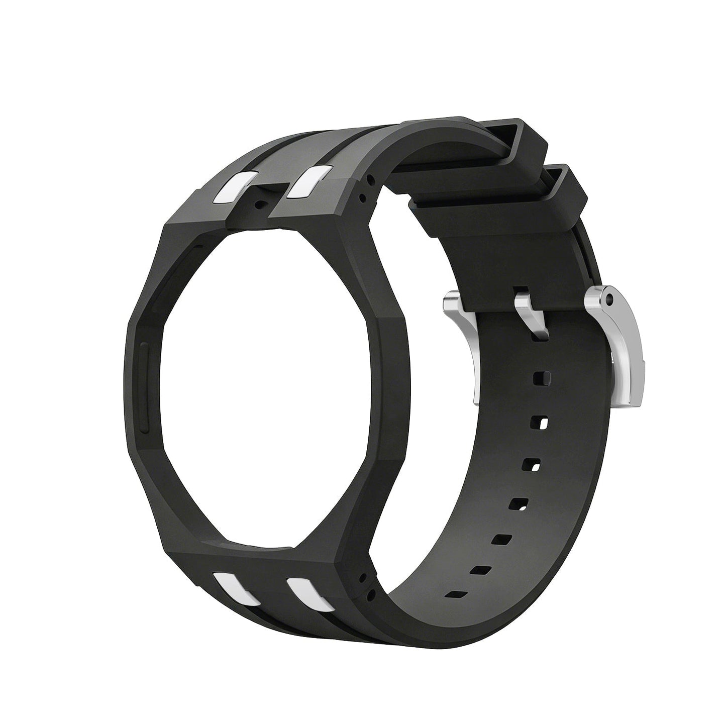 [Avelora]OAK POP EXCLUSIVE BLACK AND WHITE SILICONE STRAP