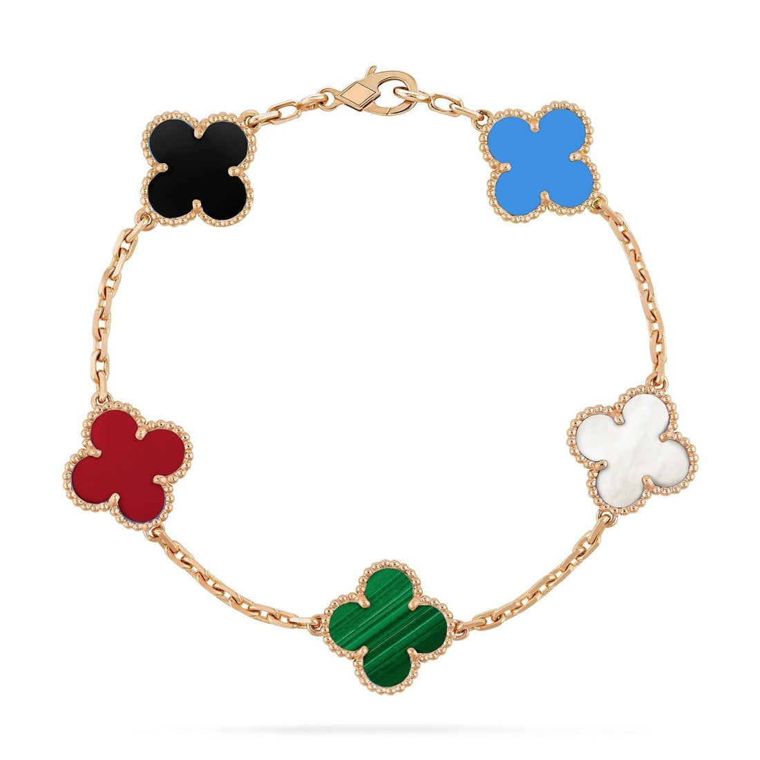 [Avelora Jewelry ]CLOVER 5 MOTIFS MULTICOLOR BRACELET