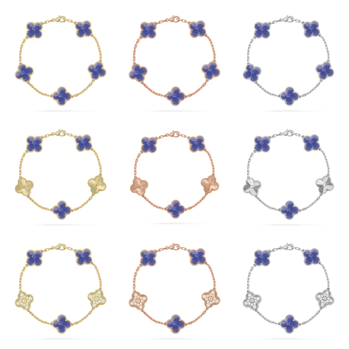 [Avelora Jewelry ]CLOVER 5 MOTIF BLUE VEINS BRACELET COLLECTION