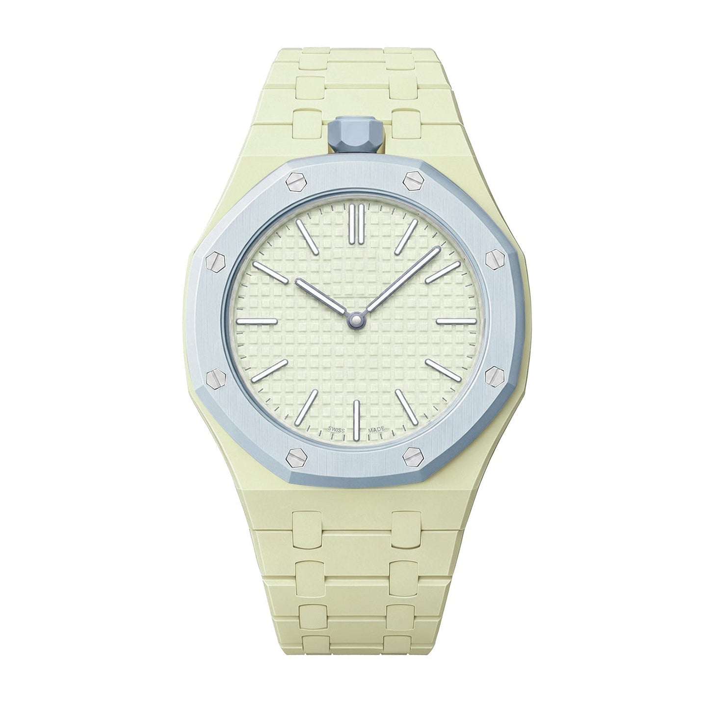 [Avelora]OAK POP EXCLUSIVE CREAMY YELLOW BIOCERAMIC STRAP