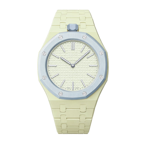 [Avelora]OAK POP EXCLUSIVE CREAMY YELLOW BIOCERAMIC STRAP
