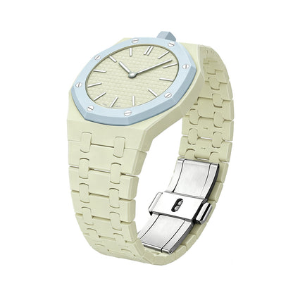 [Avelora]OAK POP EXCLUSIVE CREAMY YELLOW BIOCERAMIC STRAP