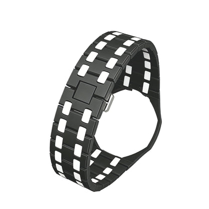 [Avelora]OAK POP EXCLUSIVE BLACK AND WHITE BIOCERAMIC STRAP