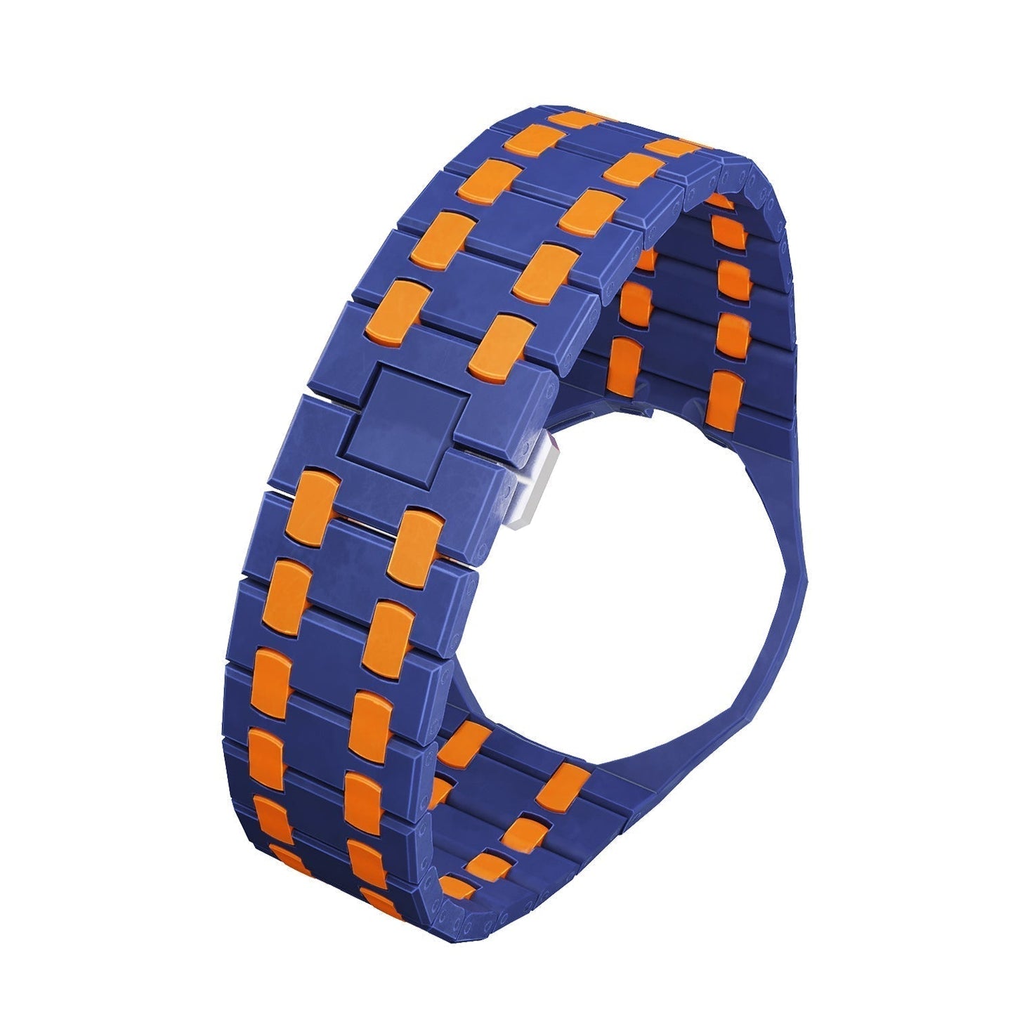 [Avelora]OAK POP EXCLUSIVE DARK BLUE AND ORANGE BIOCERAMIC STRAP