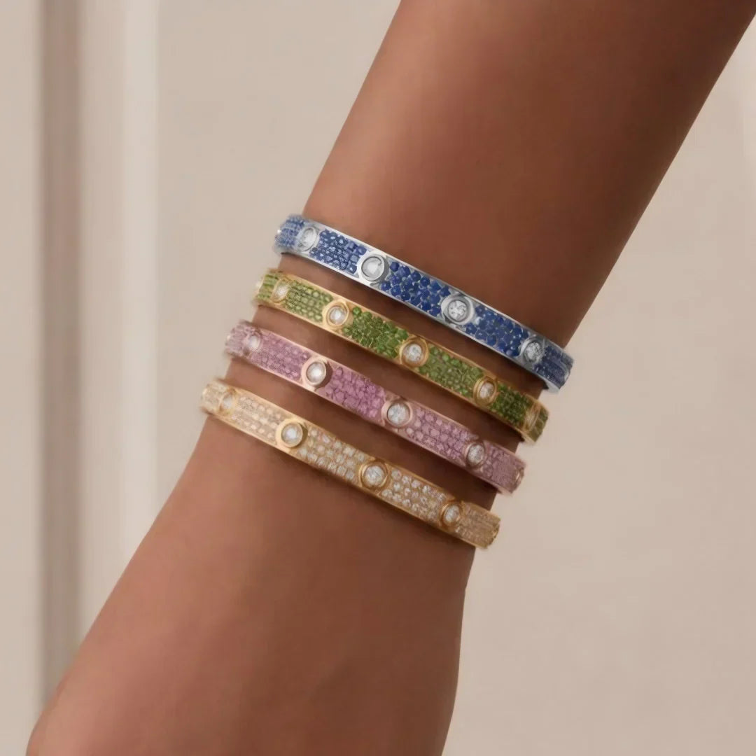 [Avelora]CLASSIC 6.1MM LOVE BRACELET 10-DIAMOND FULL PAVÉ