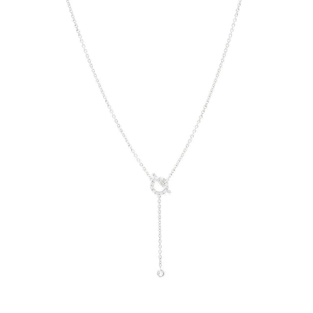 [Avelora Jewelry ]FINESSE SILVER DIAMOND NECKLACE
