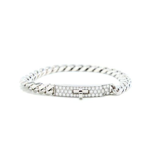 [Avelora]KELLY CHAIN SILVER DIAMOND BRACELET