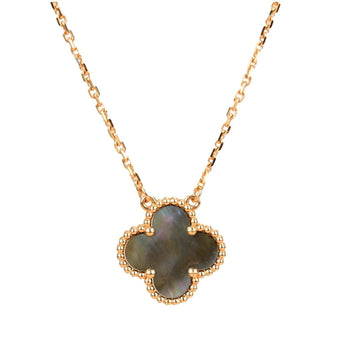 [Avelora Jewelry ]CLOVER 15MM  GRAY MOTHER OF PEARL NECKLACE