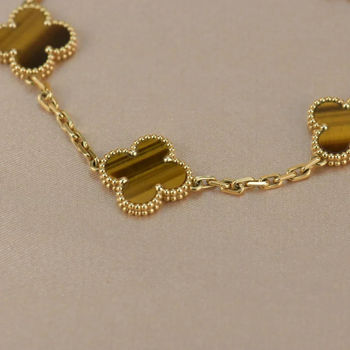 [Avelora Jewelry ] CLOVER 5 MOTIFS TIGER EYE BRACELET COLLECTION