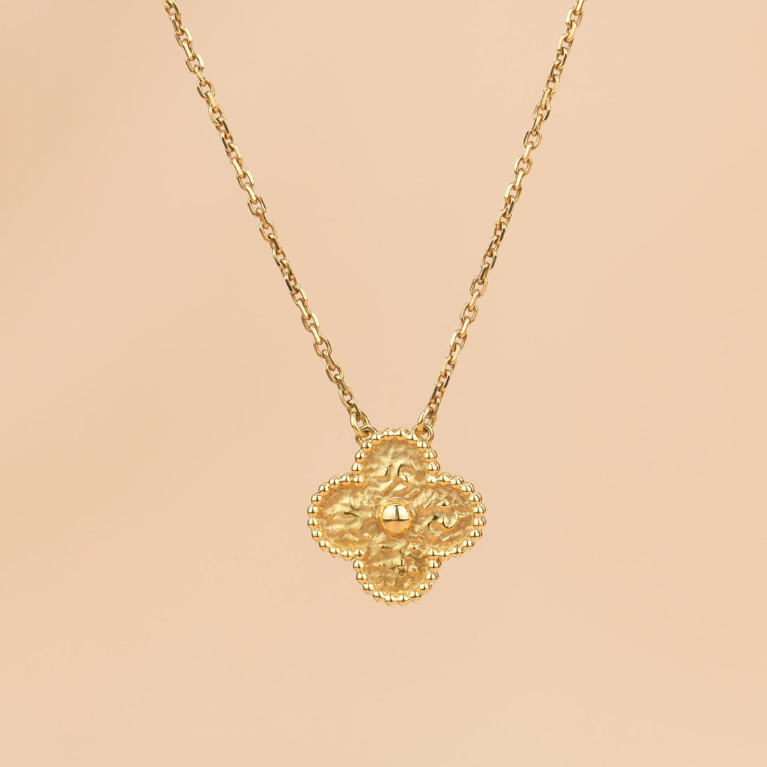 [Avelora Jewelry ]CLOVER 15MM  BRONZING NECKLACE
