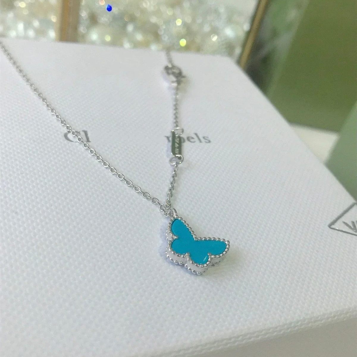[Avelora Jewelry ]BUTTERFLY TURQUOISE BUTTERFLY BRACELET SILVER