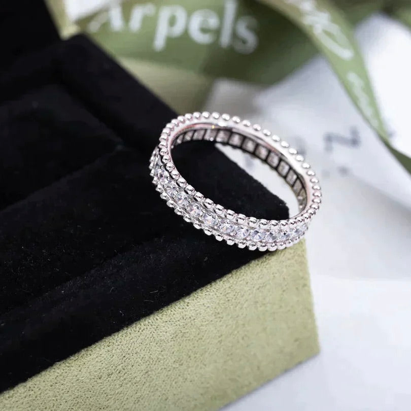 [Avelora Jewelry ]PERLEE DIAMOND SILVER RING