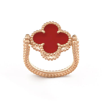 [Avelora Jewelry ]CLOVER RIVERSIBLE PINK GOLD RING