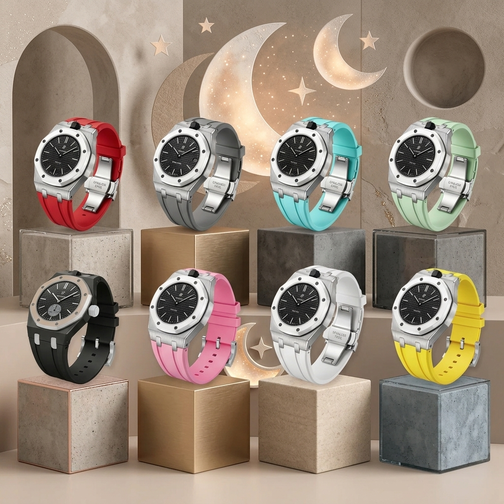[Avelora]Royal Oak Pop Exclusive Steel Case & Silicone Strap With Cradle