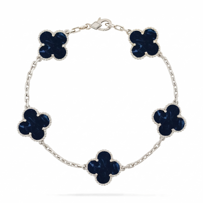 [Avelora]LUCKY CLOVER 5-MOTIF BRACELET - PIETERSITE COLLECTION