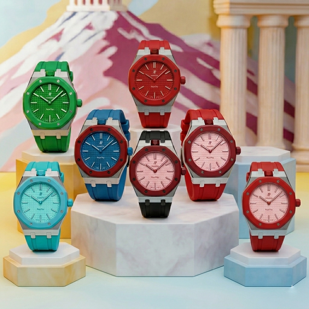 [Avelora]ROYAL OAK POP EXCLUSIVE STEEL CASE & SILICONE STRAP