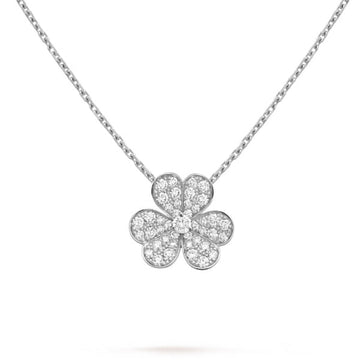 [Avelora Jewelry ]CLOVER DIAMOND NECKLACE SILVER