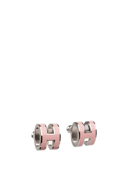 [Avelora]MINI POP H SILVER EARRINGS PINK
