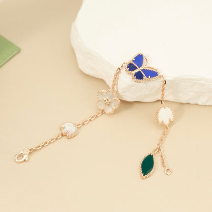 [Avelora]SPRING ENCHANTMENT BUTTERFLY & FLORAL CHARM BRACELET