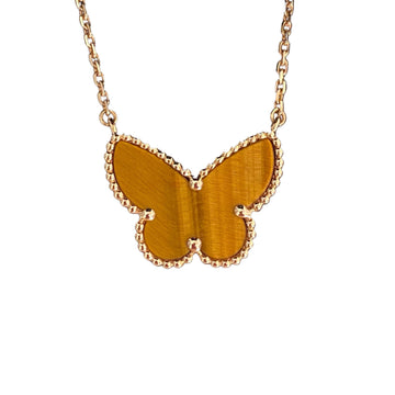[Avelora Jewelry ] TIGER__ EYE BUTTERFLY NECKLACE