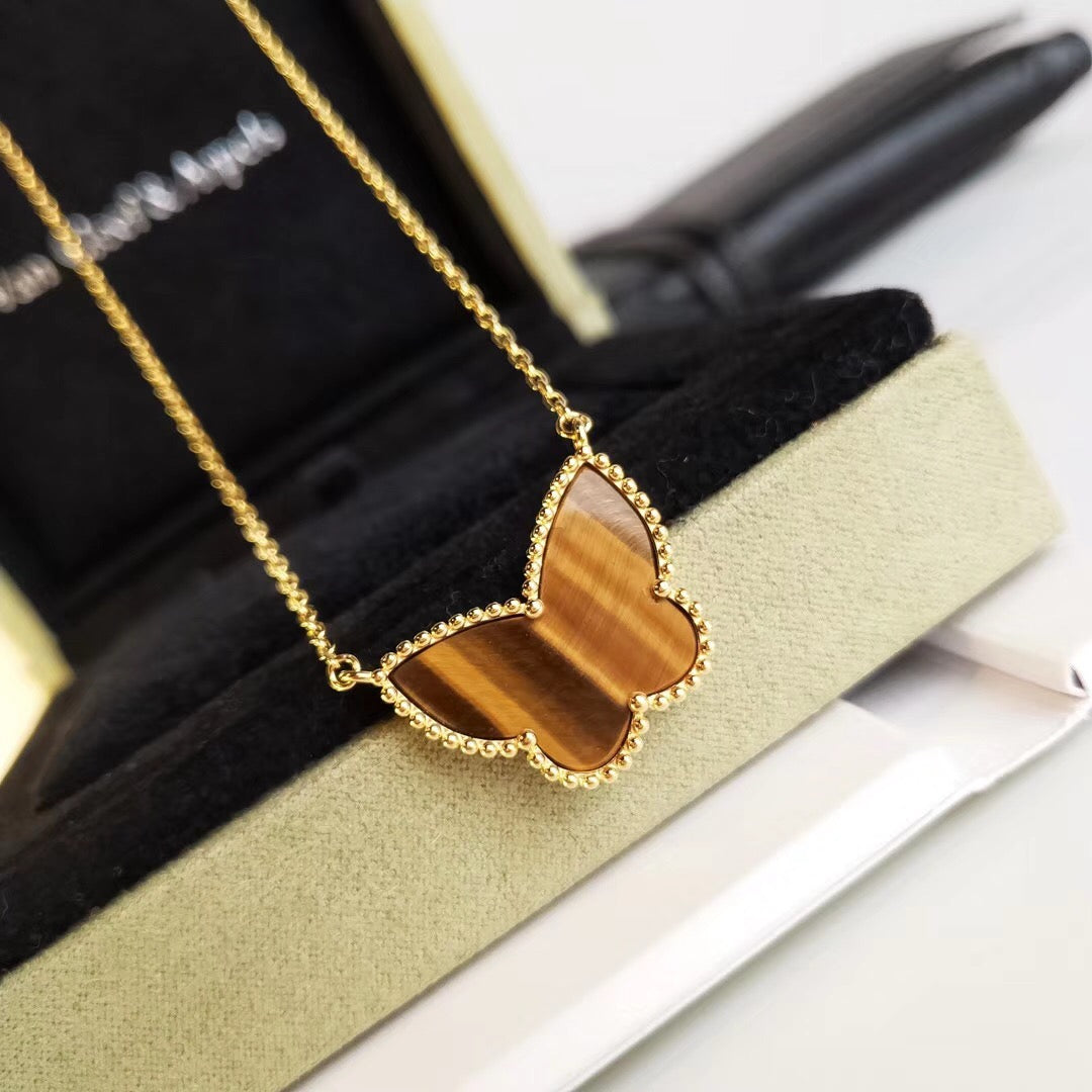 [Avelora Jewelry ] TIGER__ EYE BUTTERFLY NECKLACE
