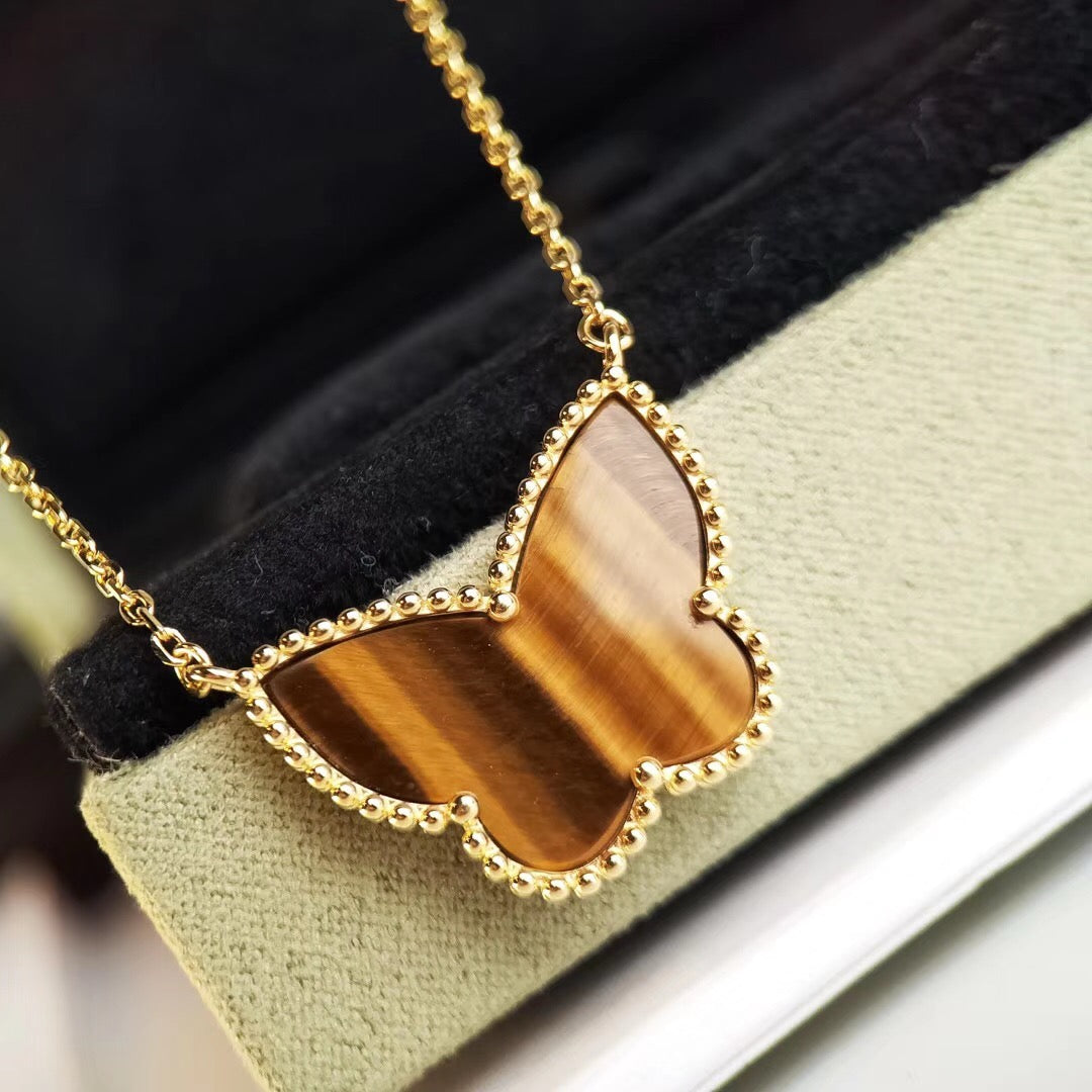 [Avelora Jewelry ] TIGER__ EYE BUTTERFLY NECKLACE