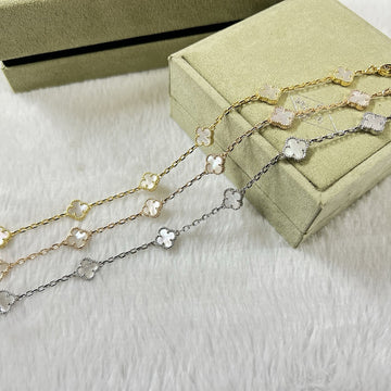 [Avelora Jewelry ]CLOVER 6 MOTIF WHITE MOP BRACELET