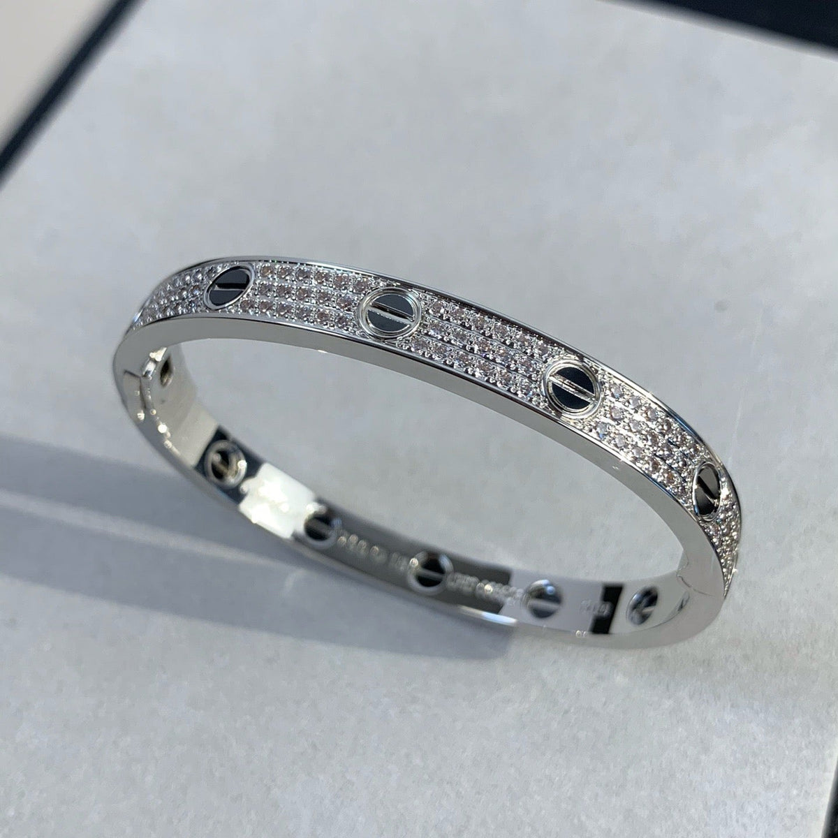 [Avelora Jewelry ]LOVE BRACELET 6.1MM DIAMOND-PAVED CERAMIC