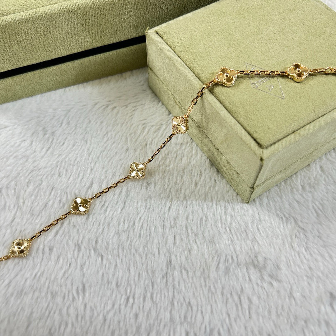 [Avelora Jewelry ]CLOVER 6 MOTIF DIAMOND BRACELET